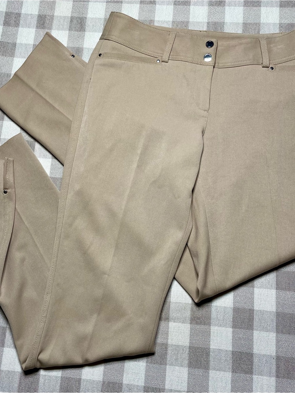White House Black Market Slim Pants in Beige